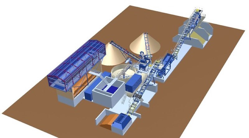 CD waste recycling plant layout